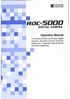 Ricoh RDC 5000 manual. Camera Instructions.